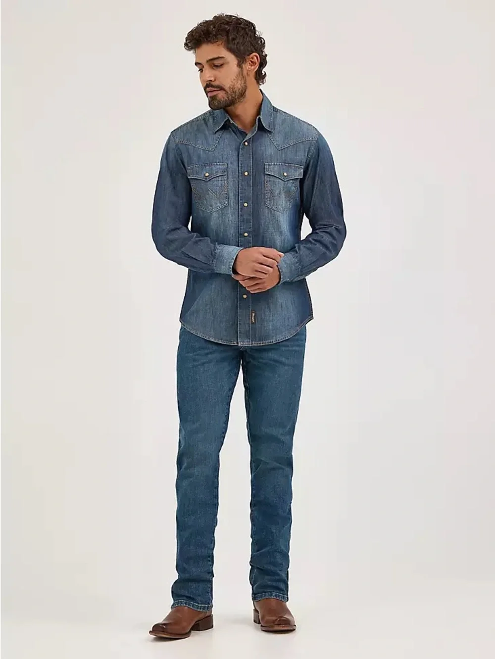 MEN'S WRANGLER RETRO® SLIM FIT STRAIGHT LEG JEAN in Portland medium wash 30/30